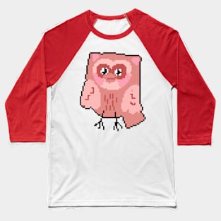 Animal Pixels Owl Baseball T-Shirt